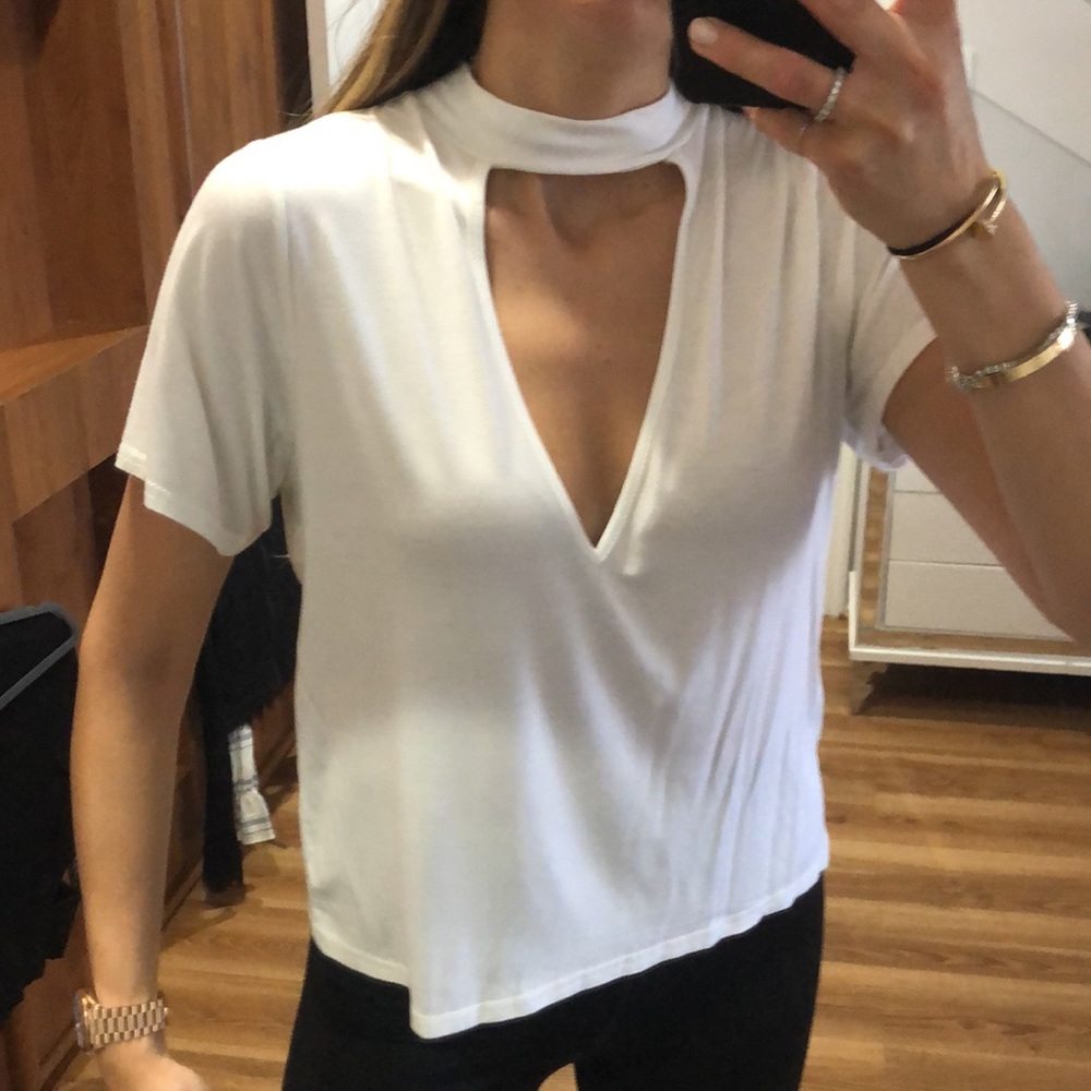 Misguided White Cut-Out Top